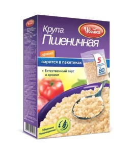 Крупа Пшеничная (Индивидуальные Пакеты для Варки), Увелка, 80 х 5 шт ...